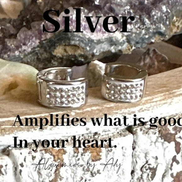 Alquimia Silver Hoop Earrings - Picture 2 of 4